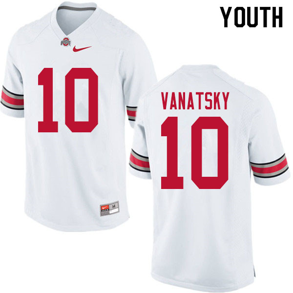Youth #10 Danny Vanatsky Ohio State Buckeyes College Football Jerseys Sale-White